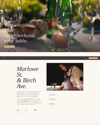 American Casual Dining Restaurant Landing Page Template