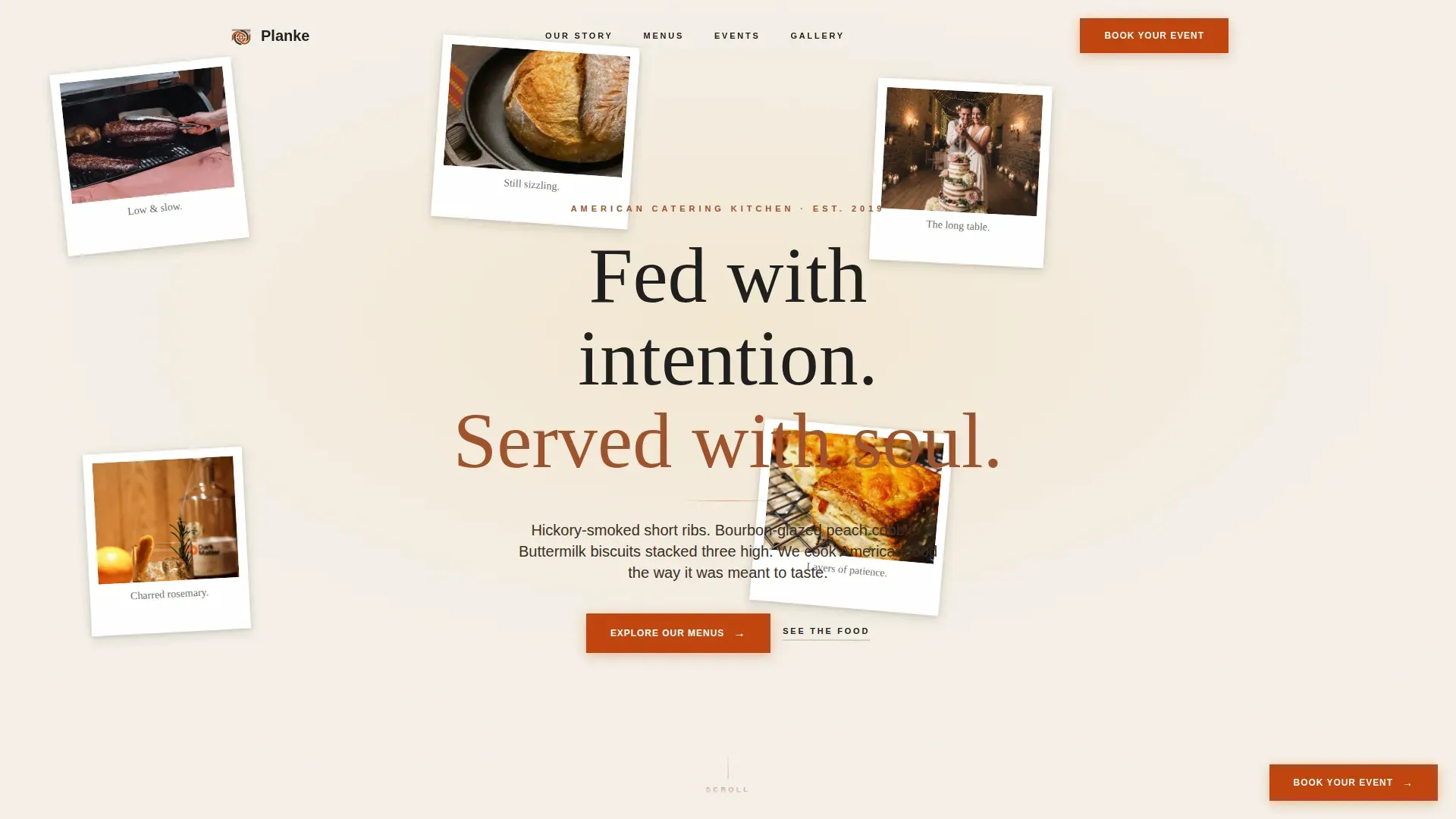 Haute Craft American Catering Landing Page Template
