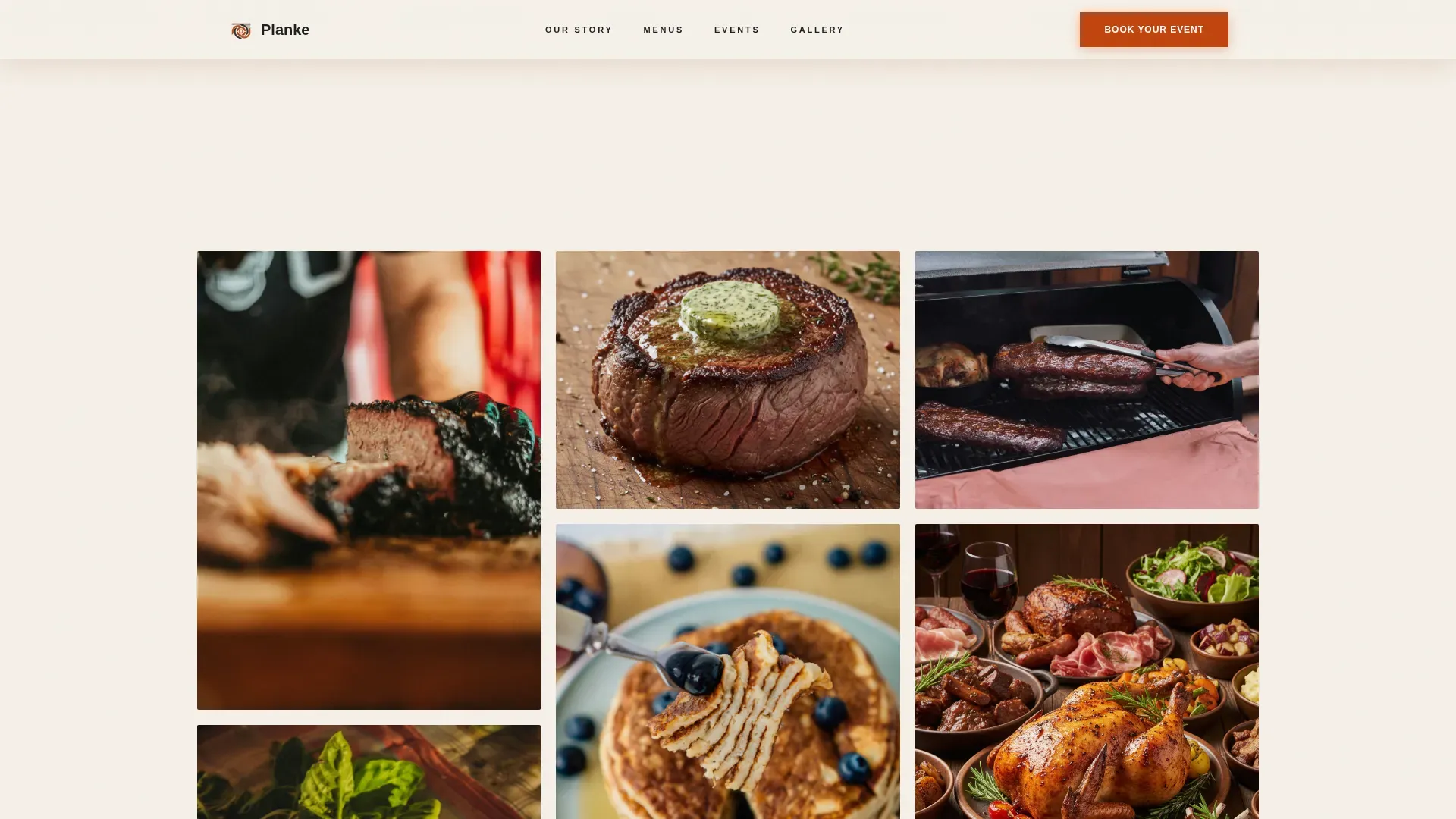 Haute Craft American Catering Landing Page Template
