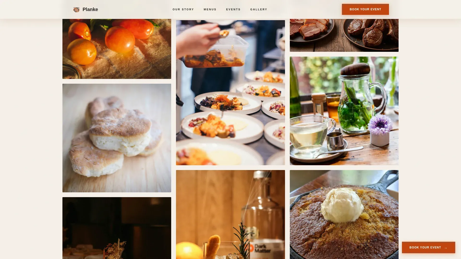Haute Craft American Catering Landing Page Template