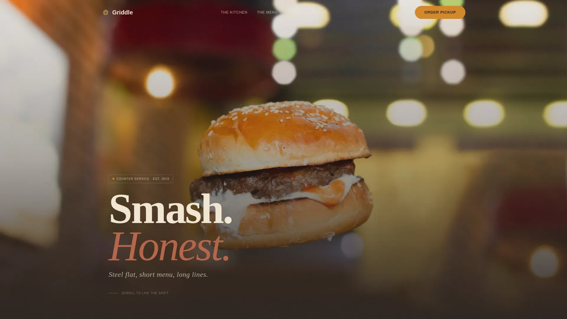 Smash Burger Fast Casual Landing Page Template