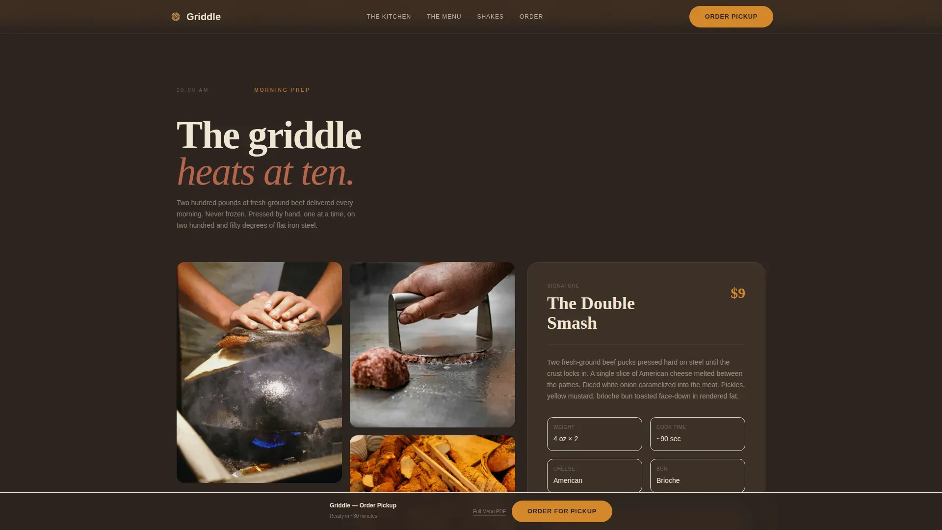 Smash Burger Fast Casual Landing Page Template