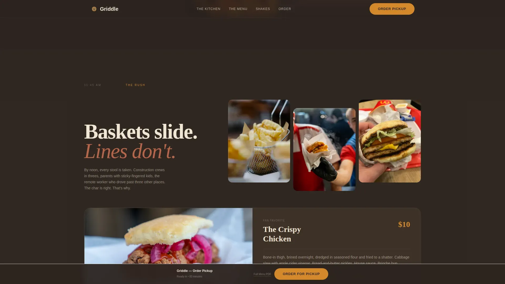 Smash Burger Fast Casual Landing Page Template
