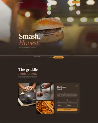Smash Burger Fast Casual Landing Page Template