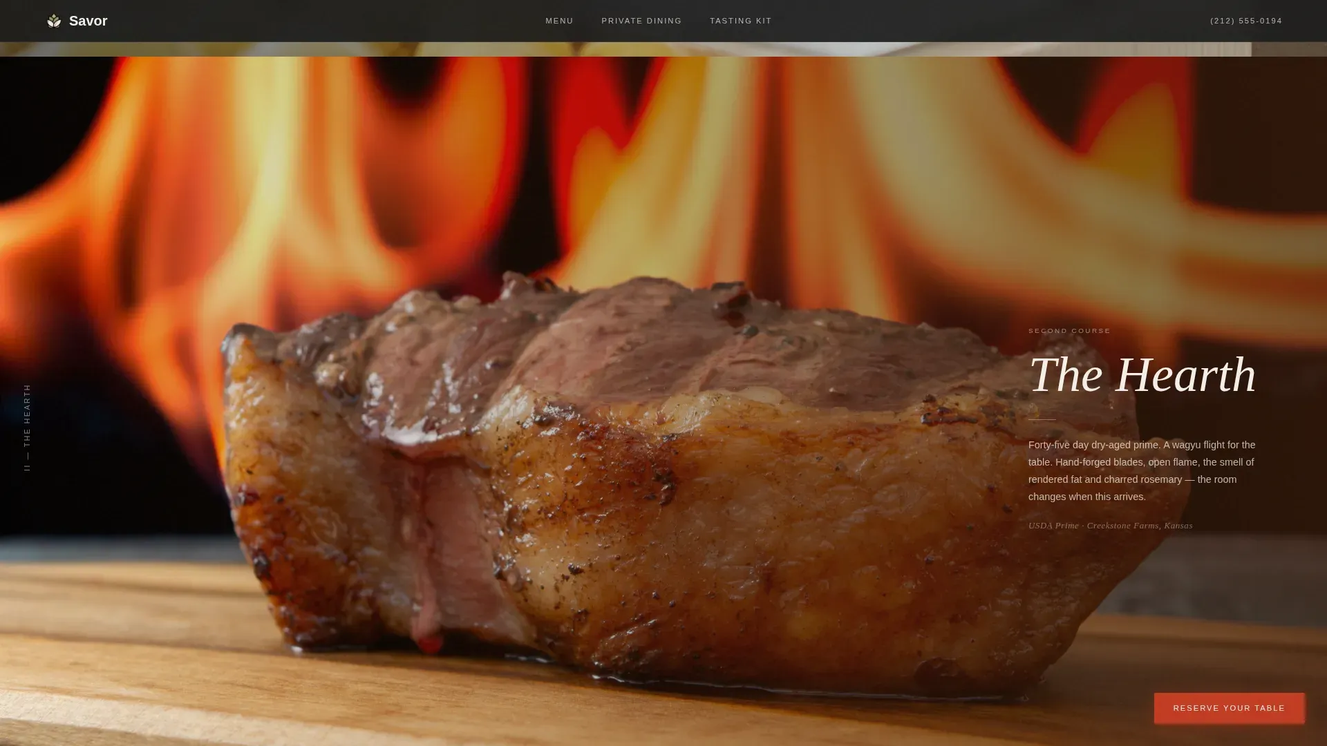 Luxe Fine Dining Reservation Landing Page Template