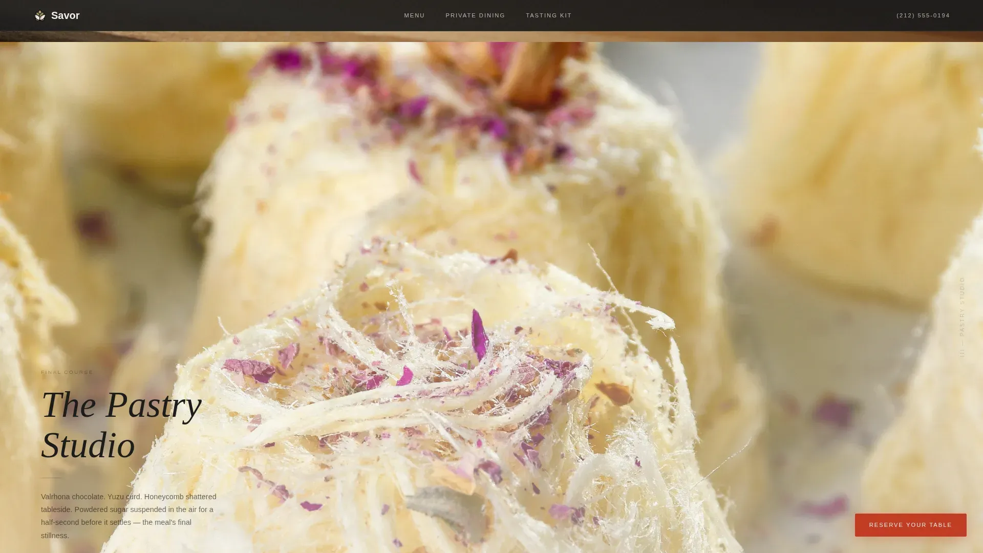Luxe Fine Dining Reservation Landing Page Template