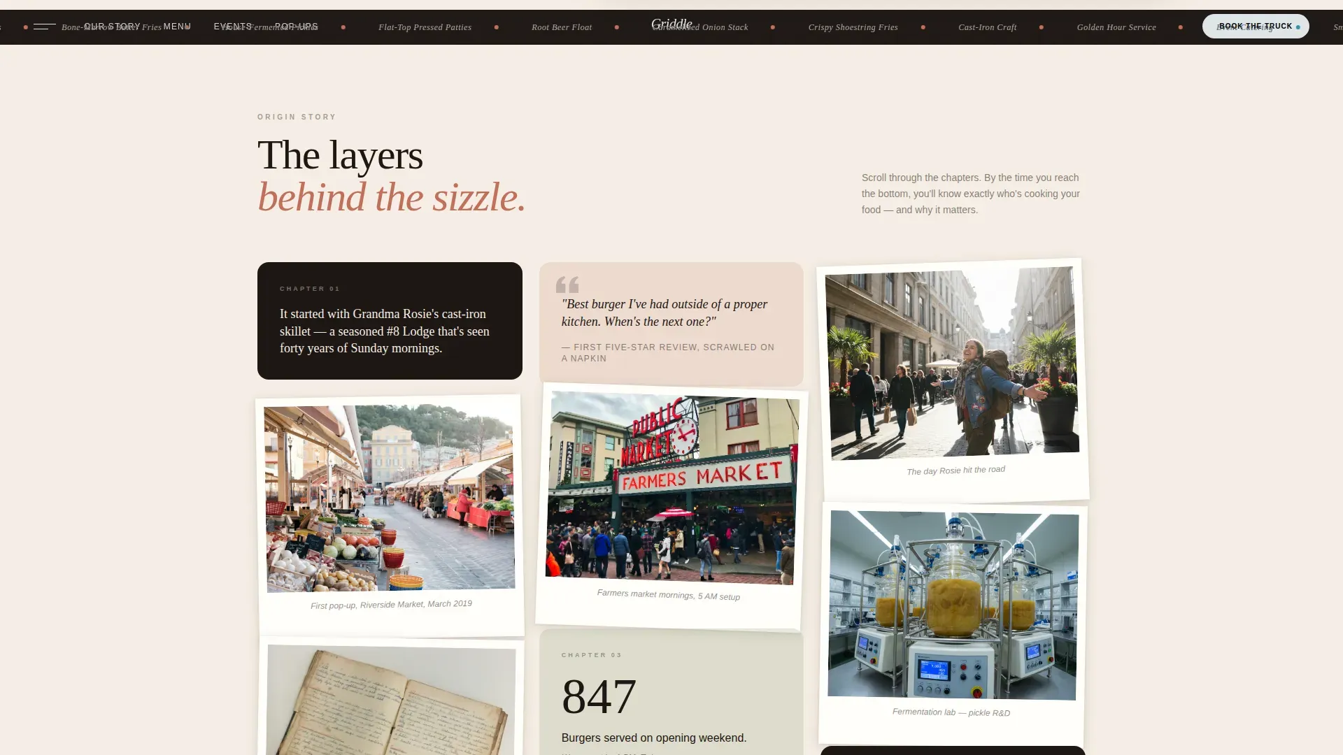 Haute Craft American Food Truck Landing Page Template