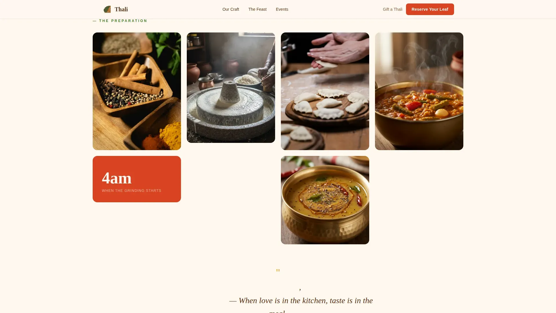 Andhra Meals Restaurant Landing Page Template