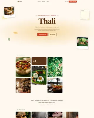 Andhra Meals Restaurant Landing Page Template