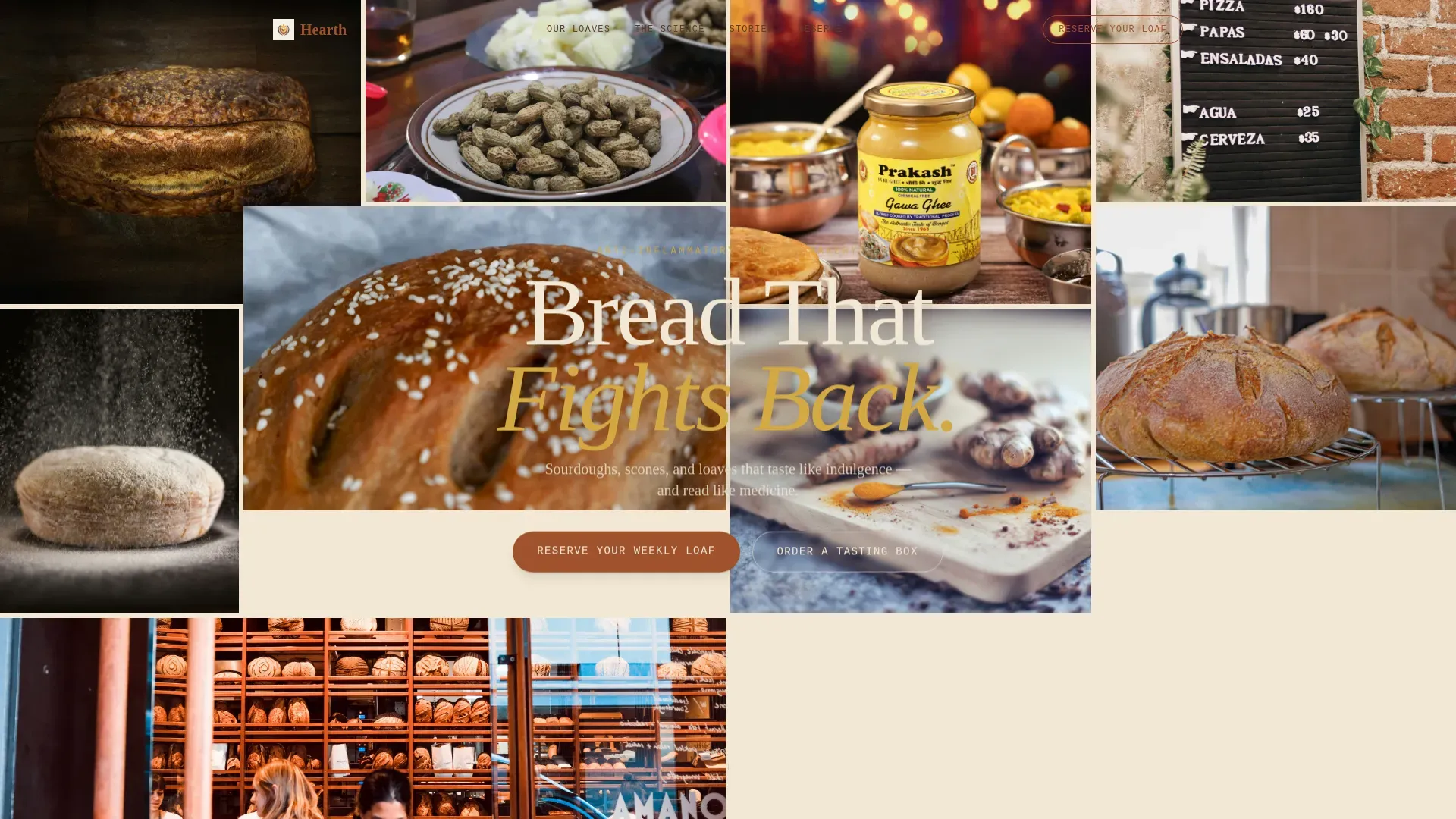 Anti-Inflammatory Bakery Booking | Free Website Template | Rocket