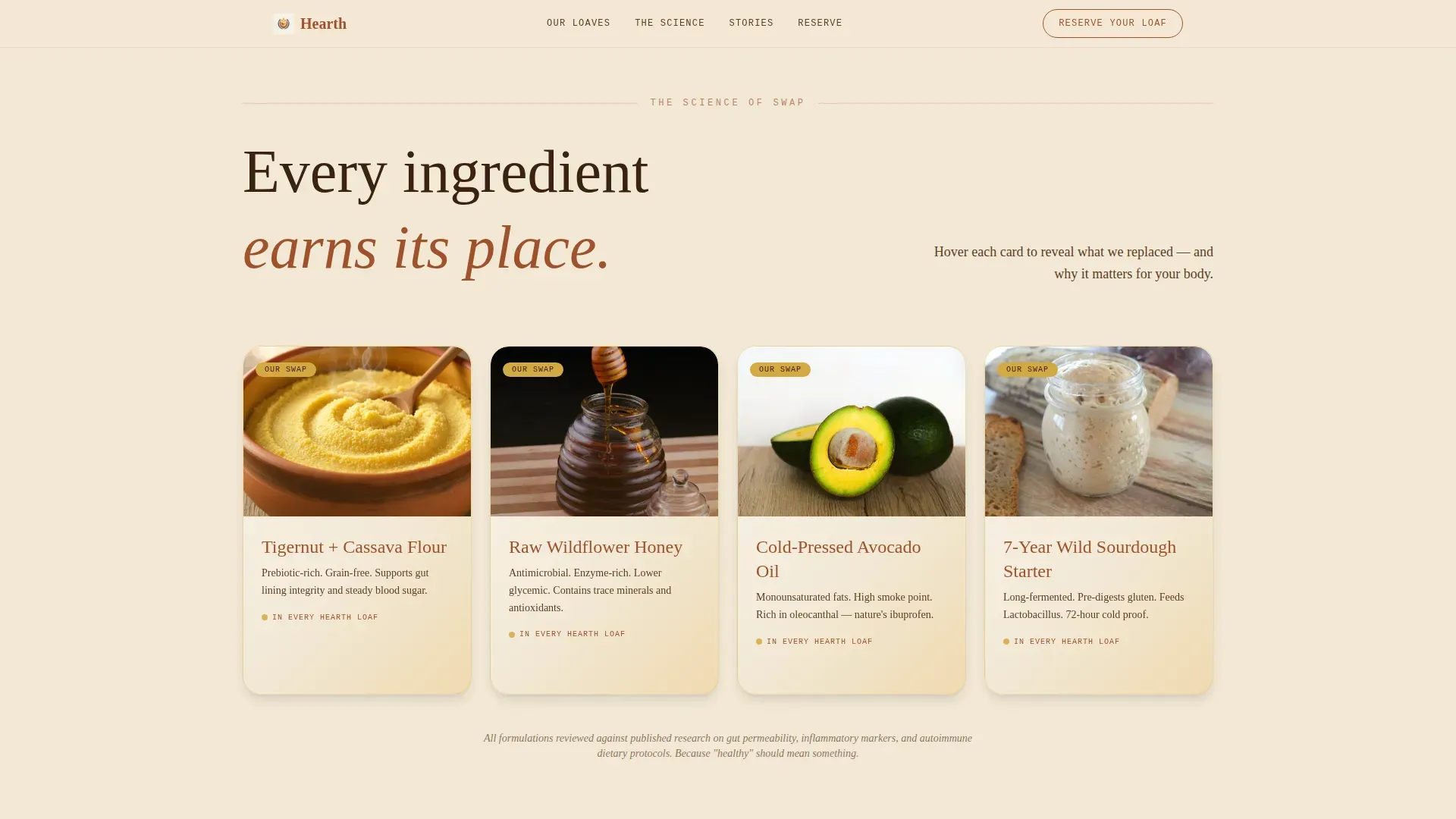 Anti-Inflammatory Bakery Booking | Free Website Template | Rocket
