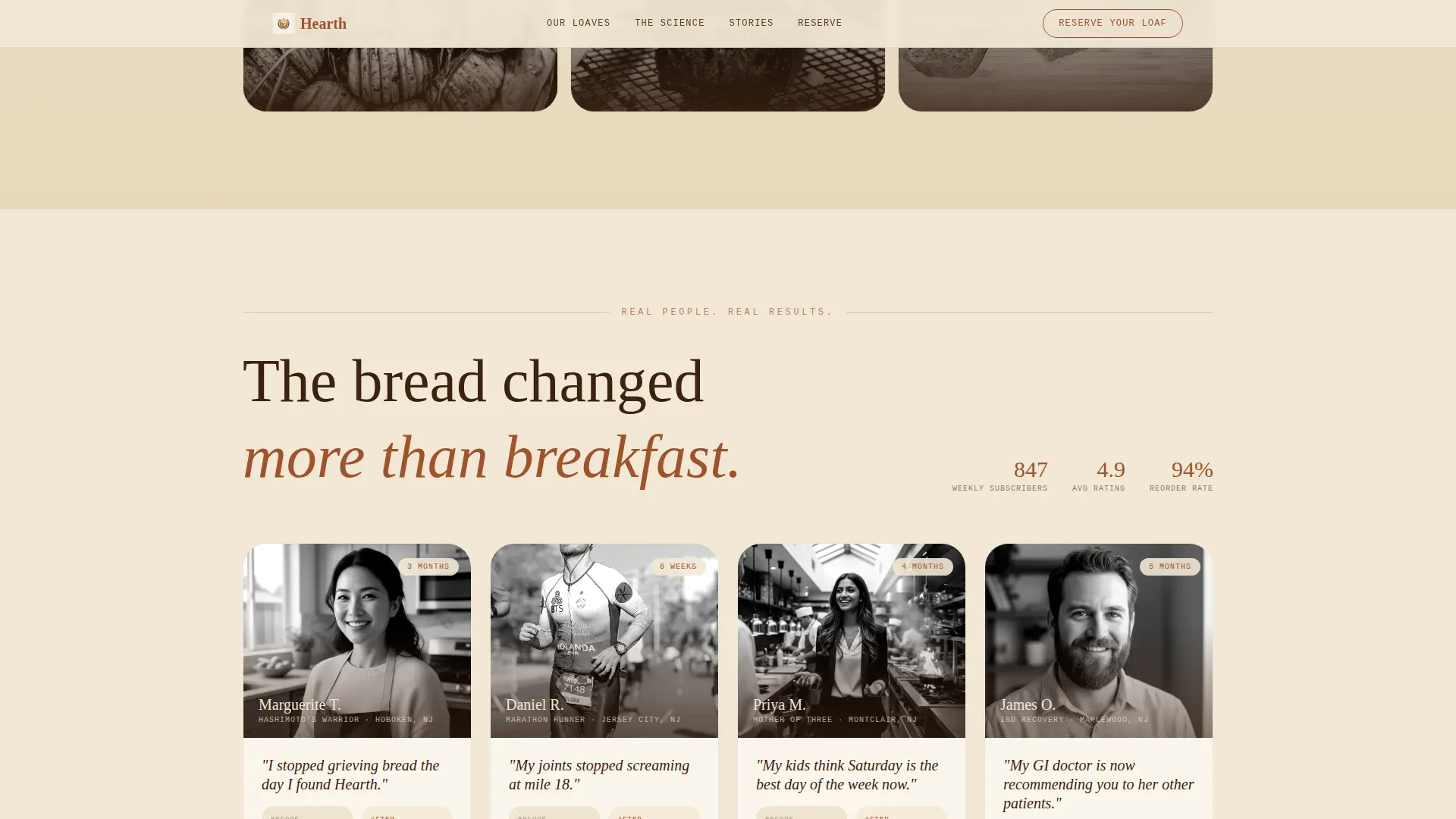 Anti-Inflammatory Bakery Booking | Free Website Template | Rocket
