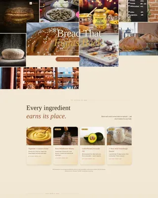 Anti-Inflammatory Bakery Booking | Free Website Template | Rocket