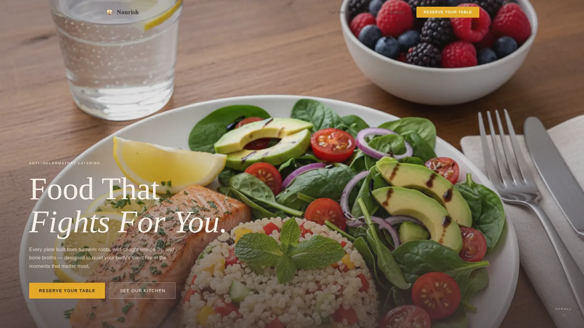 Catering Event Booking | Free Website Template | Rocket