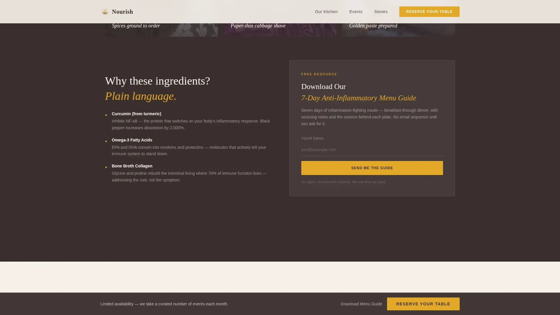 Catering Event Booking | Free Website Template | Rocket