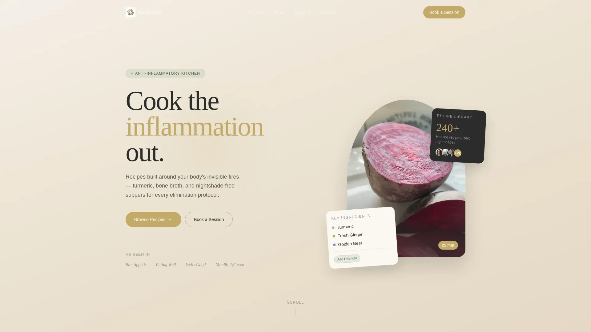 Recipe Blog Monetization | Free Website Template | Rocket