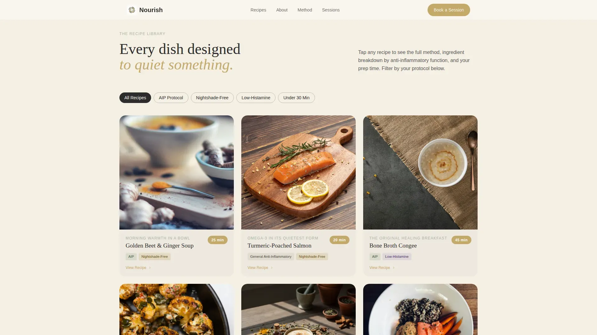 Recipe Blog Monetization | Free Website Template | Rocket