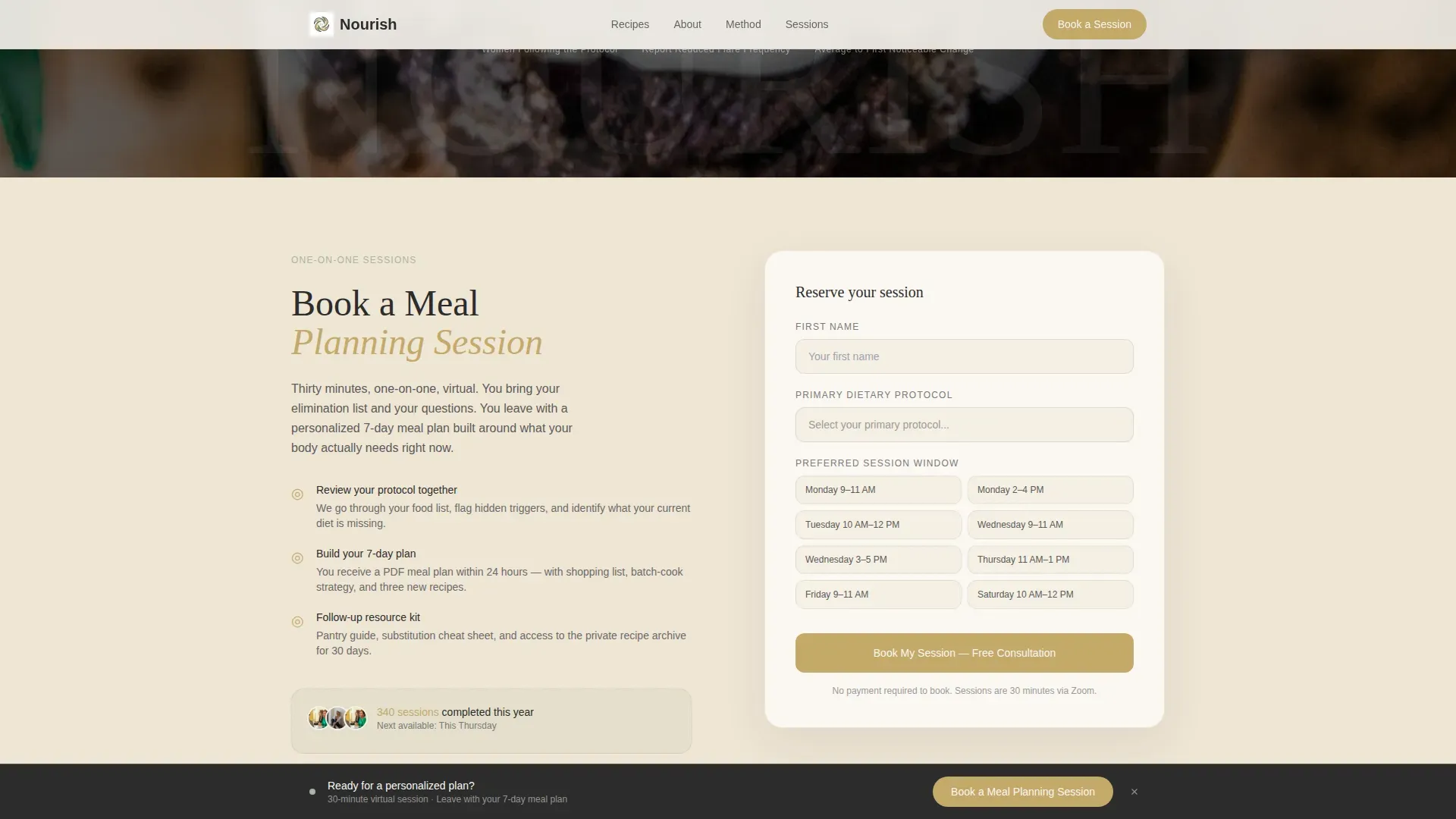 Recipe Blog Monetization | Free Website Template | Rocket
