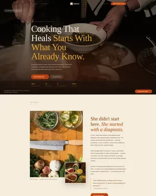 Cooking Class Enrollment | Free Website Template | Rocket