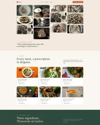 Meal Delivery Subscriptions | Free Website Template | Rocket