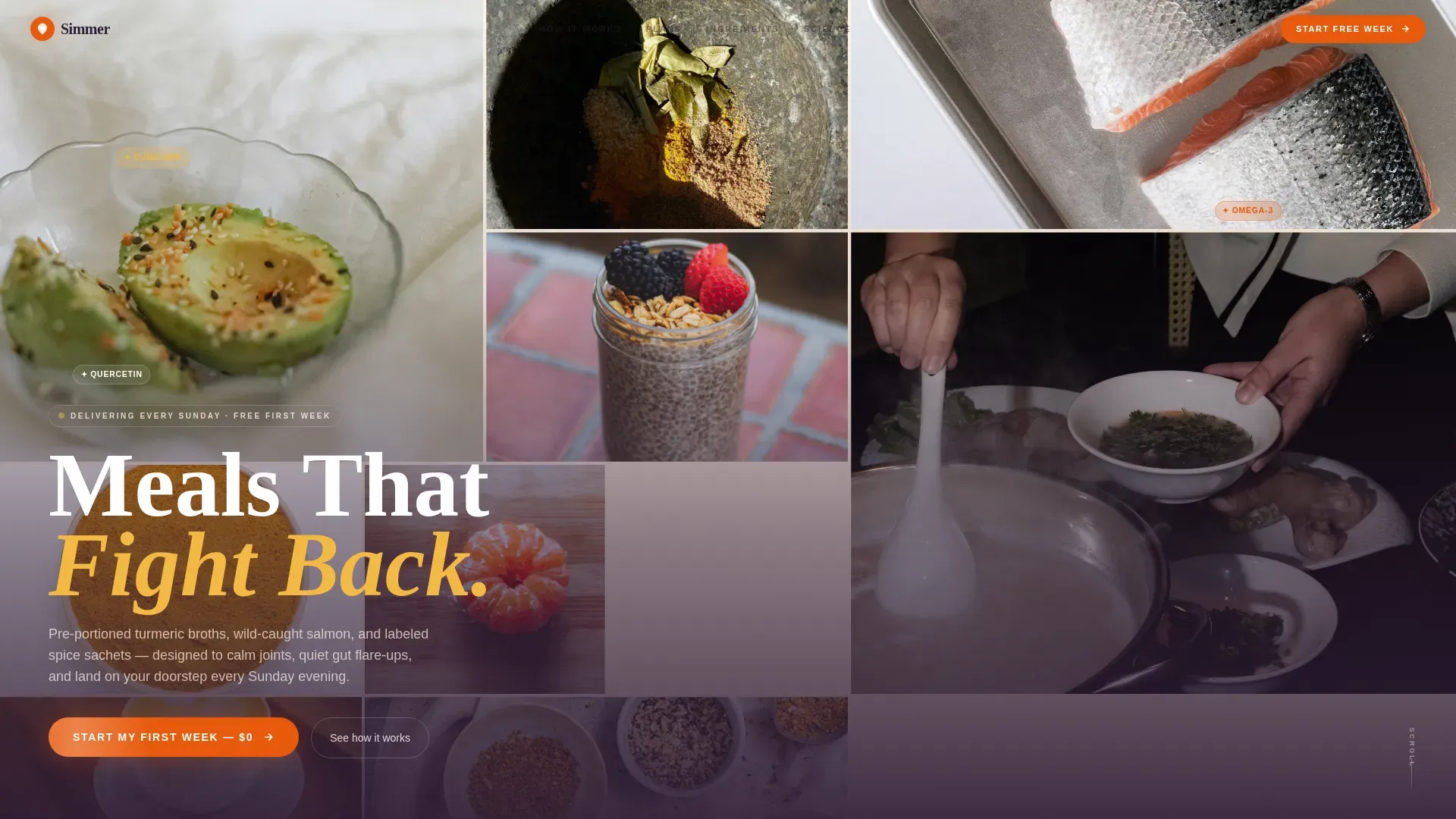 Nutritious Meal Kit | Free Website Template | Rocket
