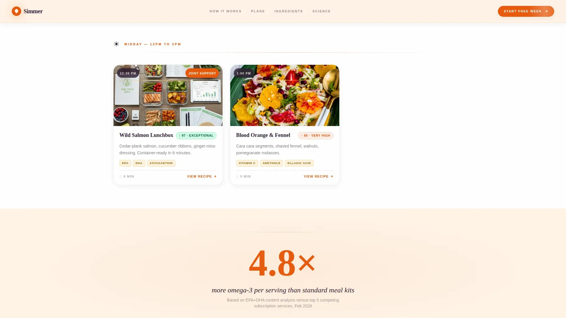 Nutritious Meal Kit | Free Website Template | Rocket