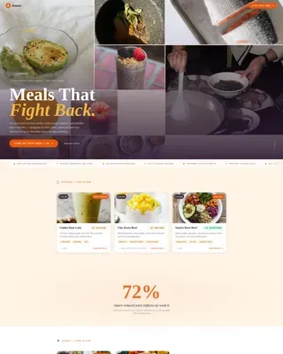 Nutritious Meal Kit | Free Website Template | Rocket