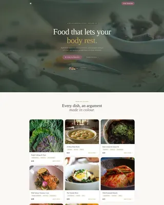 Wholefood Restaurant | Free Website Template | Rocket