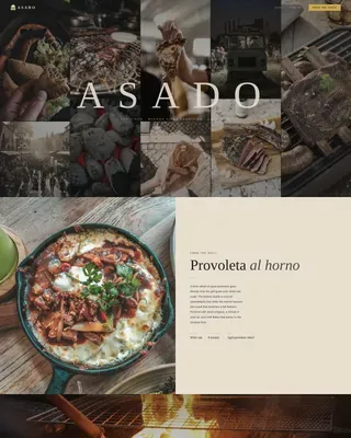 Oak-Fired Argentinian Food Truck Landing Page Template