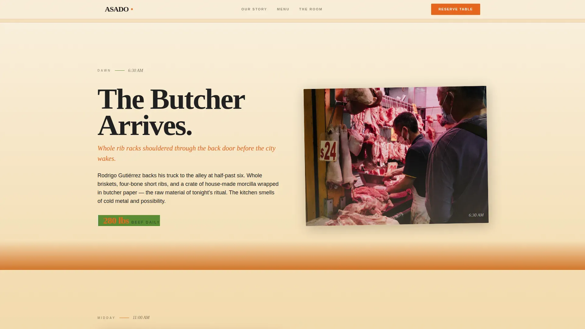Neo-Retro Argentinian Restaurant Landing Page Template