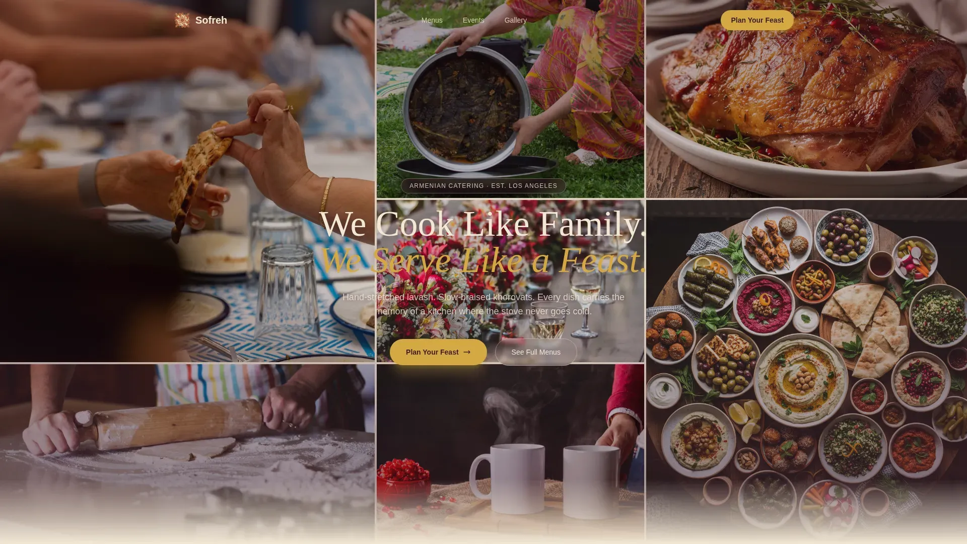 Authentic Armenian Catering | Free Website Template | Rocket