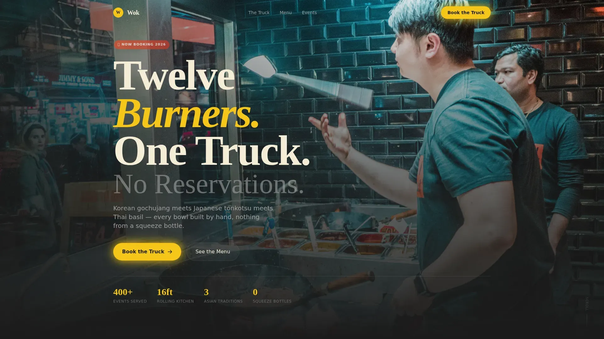Asian Fusion Food Truck Landing Page Template