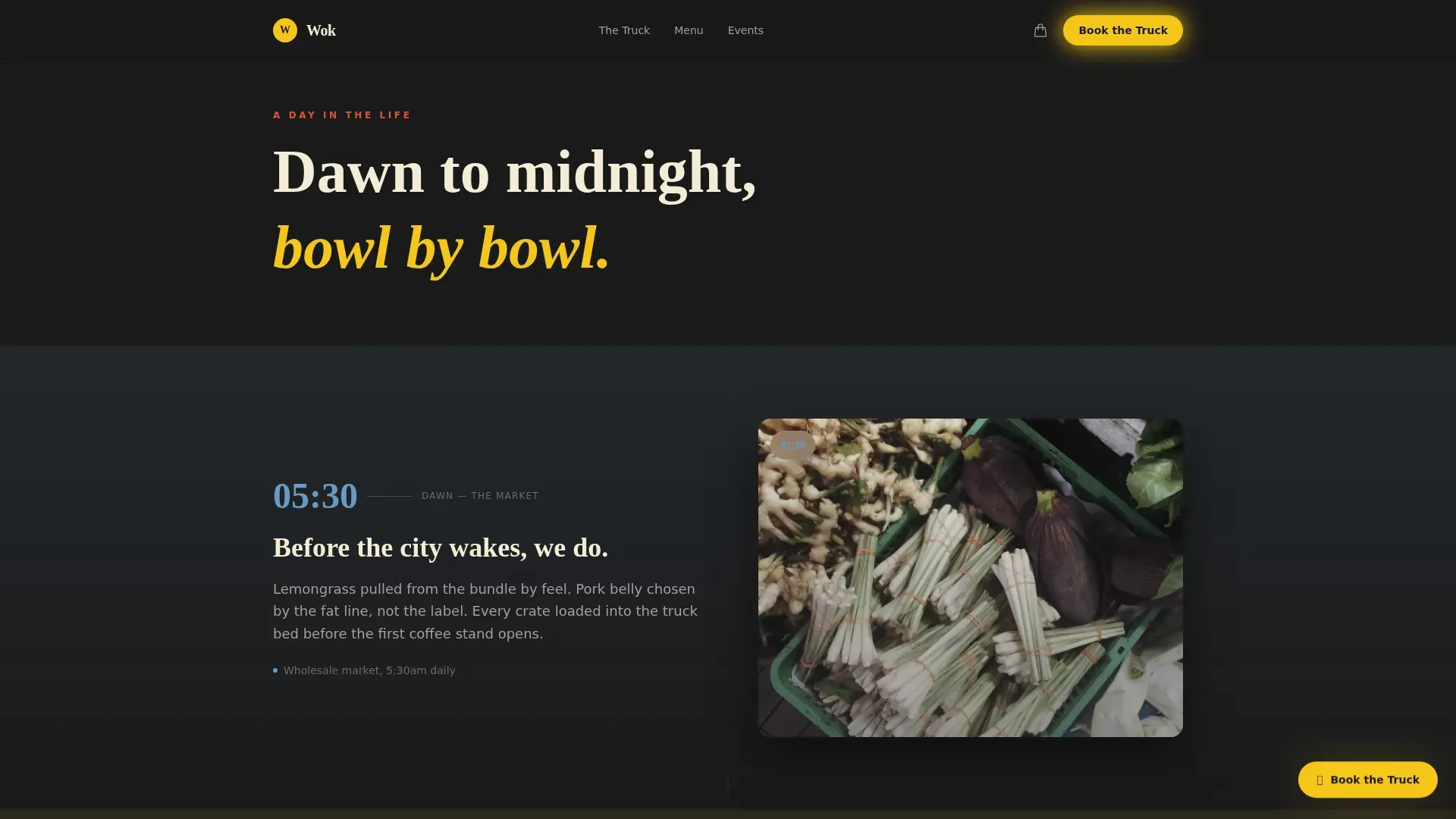 Asian Fusion Food Truck Landing Page Template