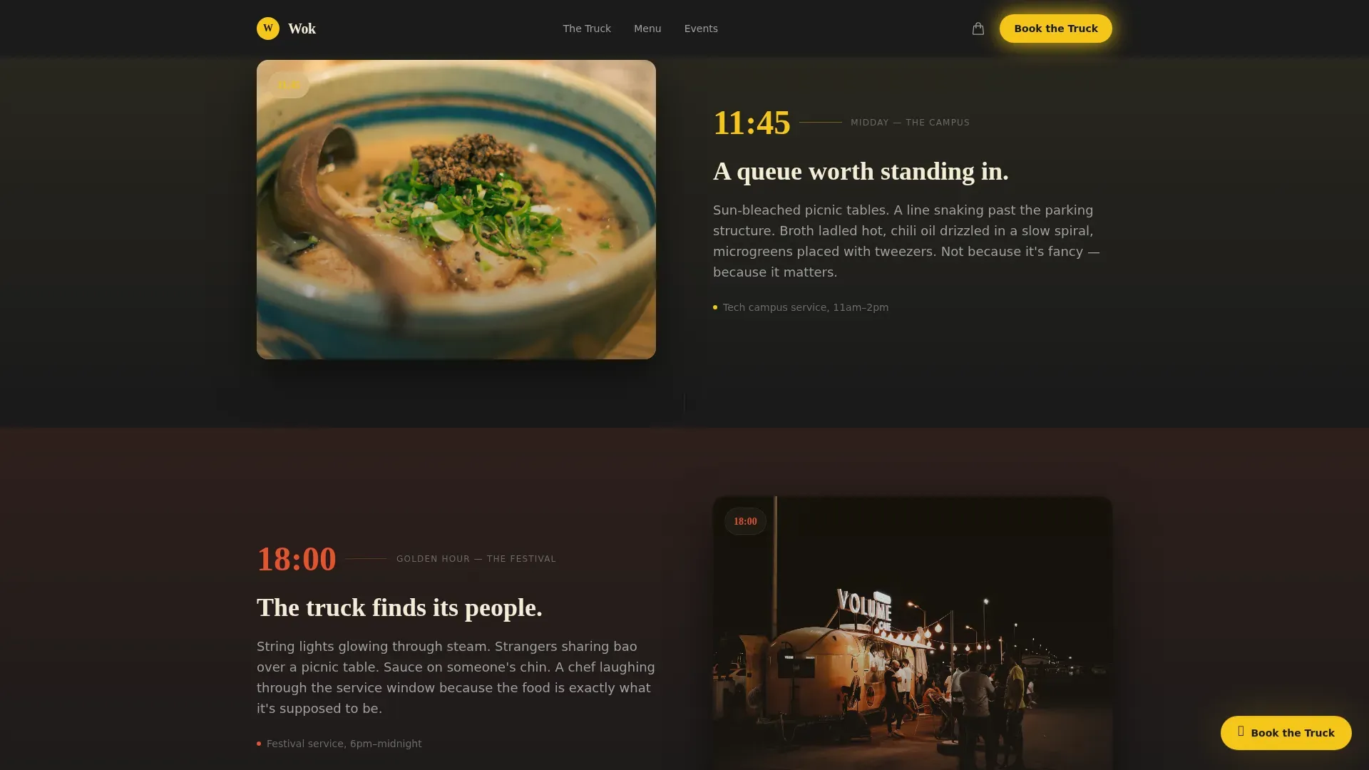 Asian Fusion Food Truck Landing Page Template