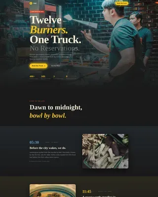 Asian Fusion Food Truck Landing Page Template