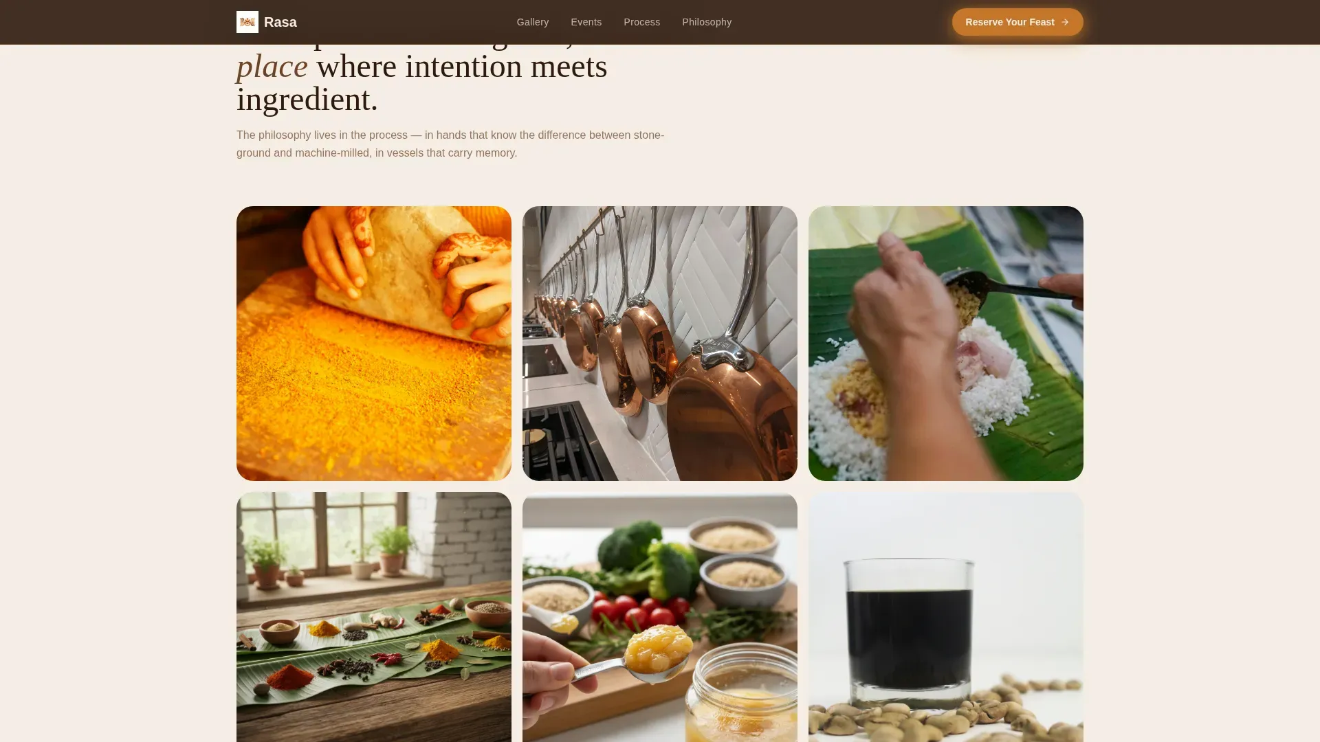 Artisan Ayurvedic Catering | Free Website Template | Rocket