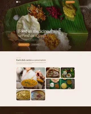 Artisan Ayurvedic Catering | Free Website Template | Rocket