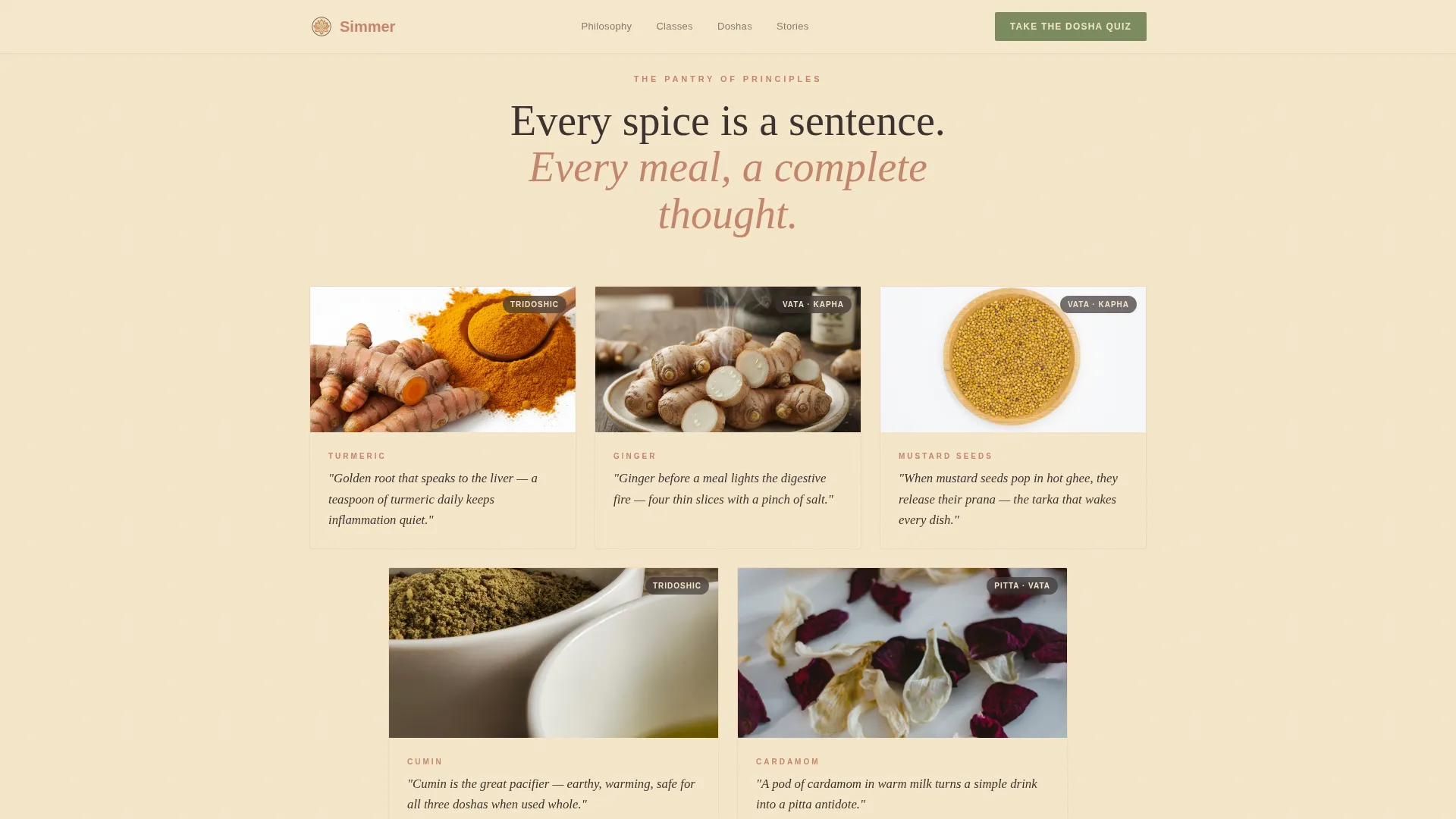 Nourishing Ayurvedic | Free Website Template | Rocket