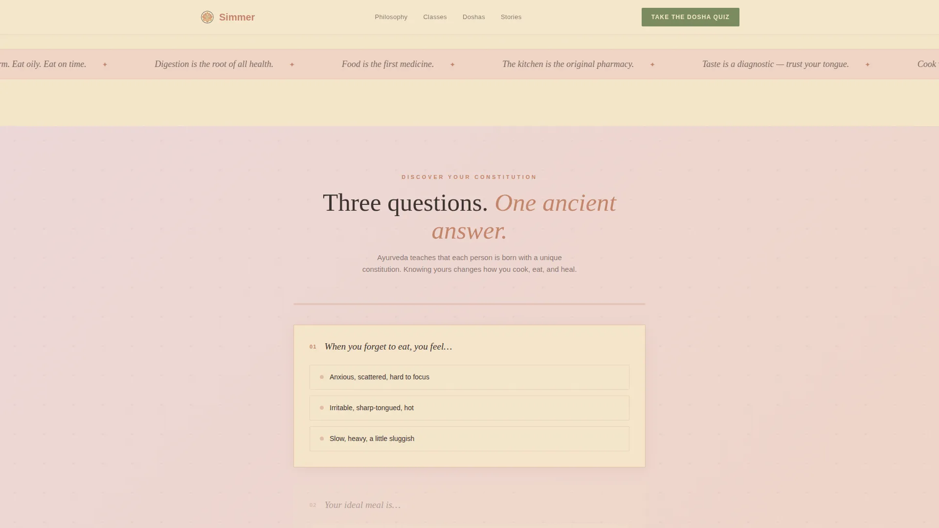 Nourishing Ayurvedic | Free Website Template | Rocket