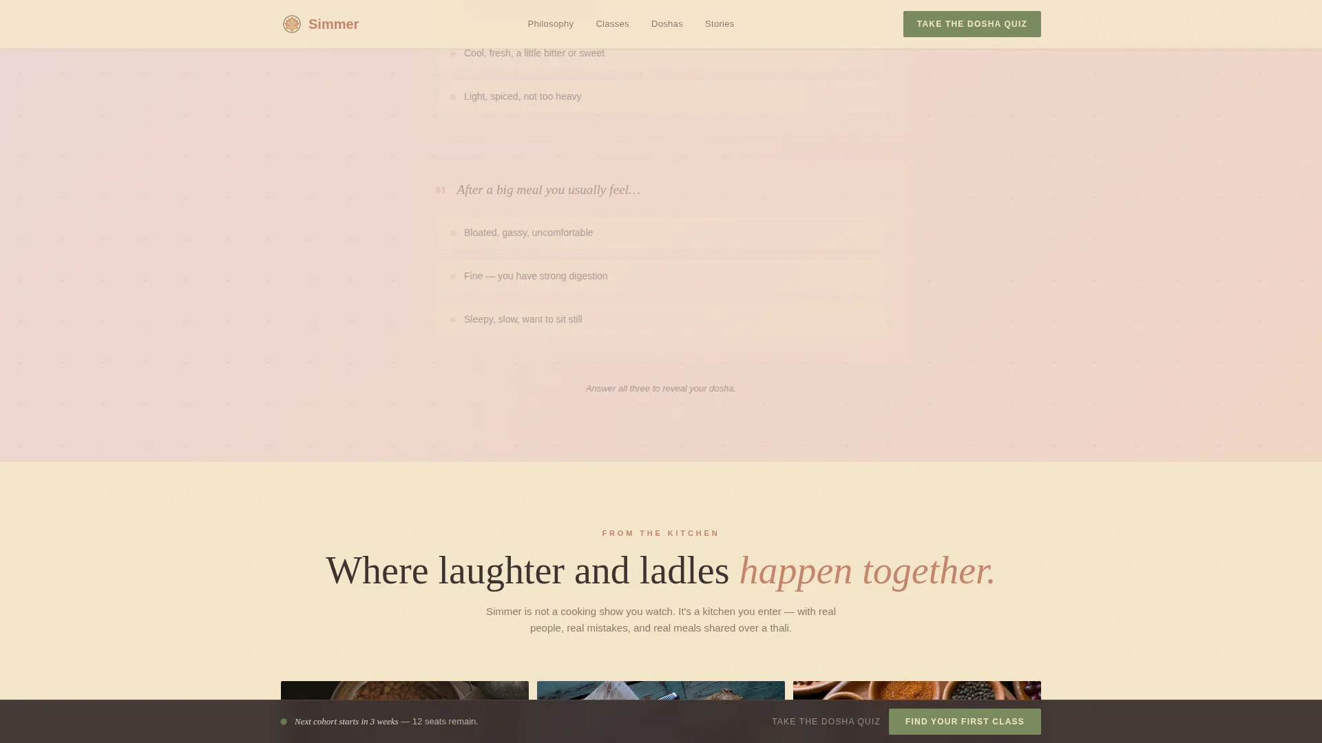 Nourishing Ayurvedic | Free Website Template | Rocket