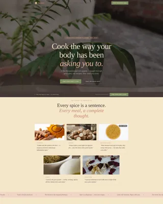 Nourishing Ayurvedic | Free Website Template | Rocket