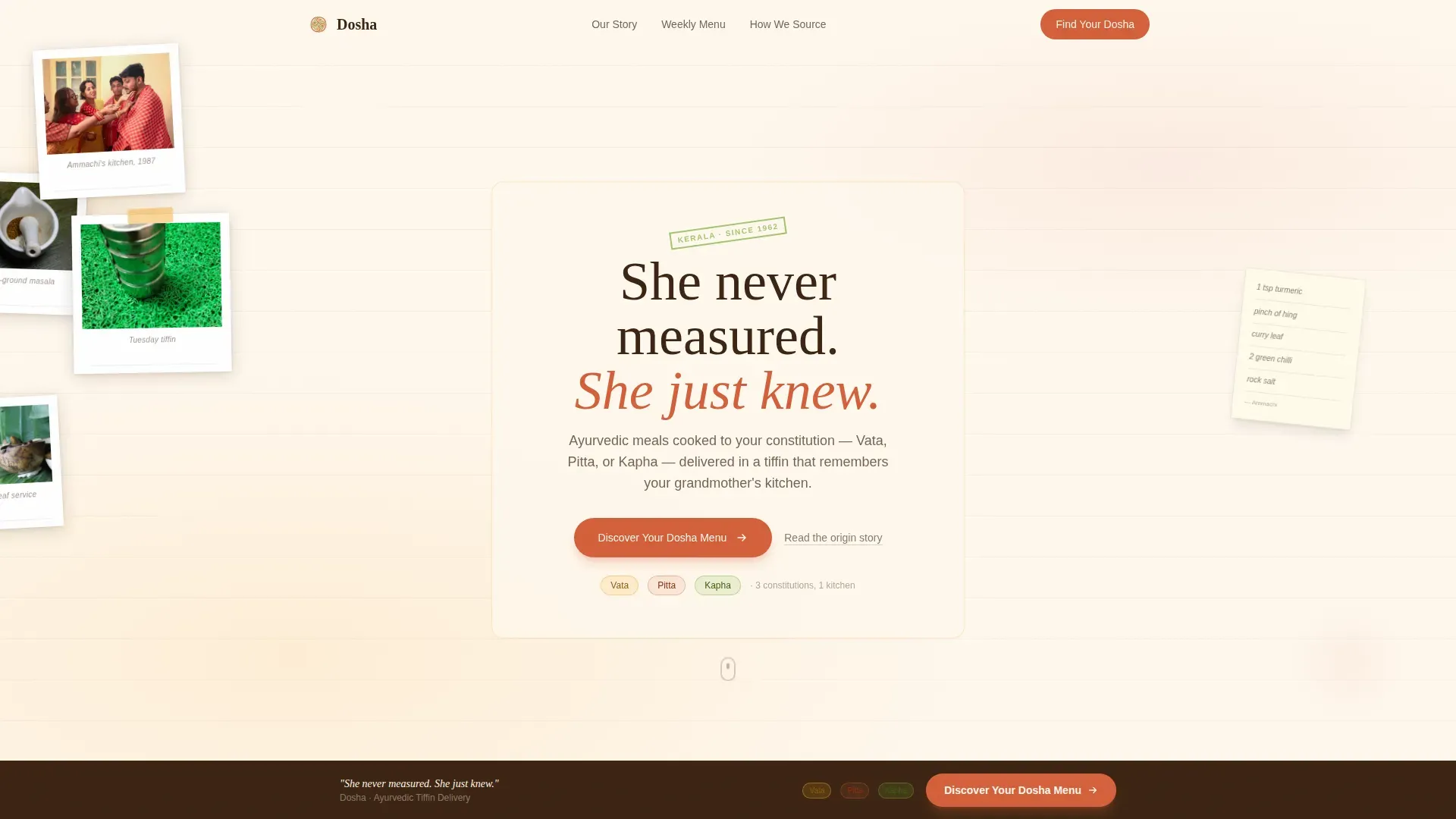 Ayurvedic Meal Delivery | Free Website Template | Rocket