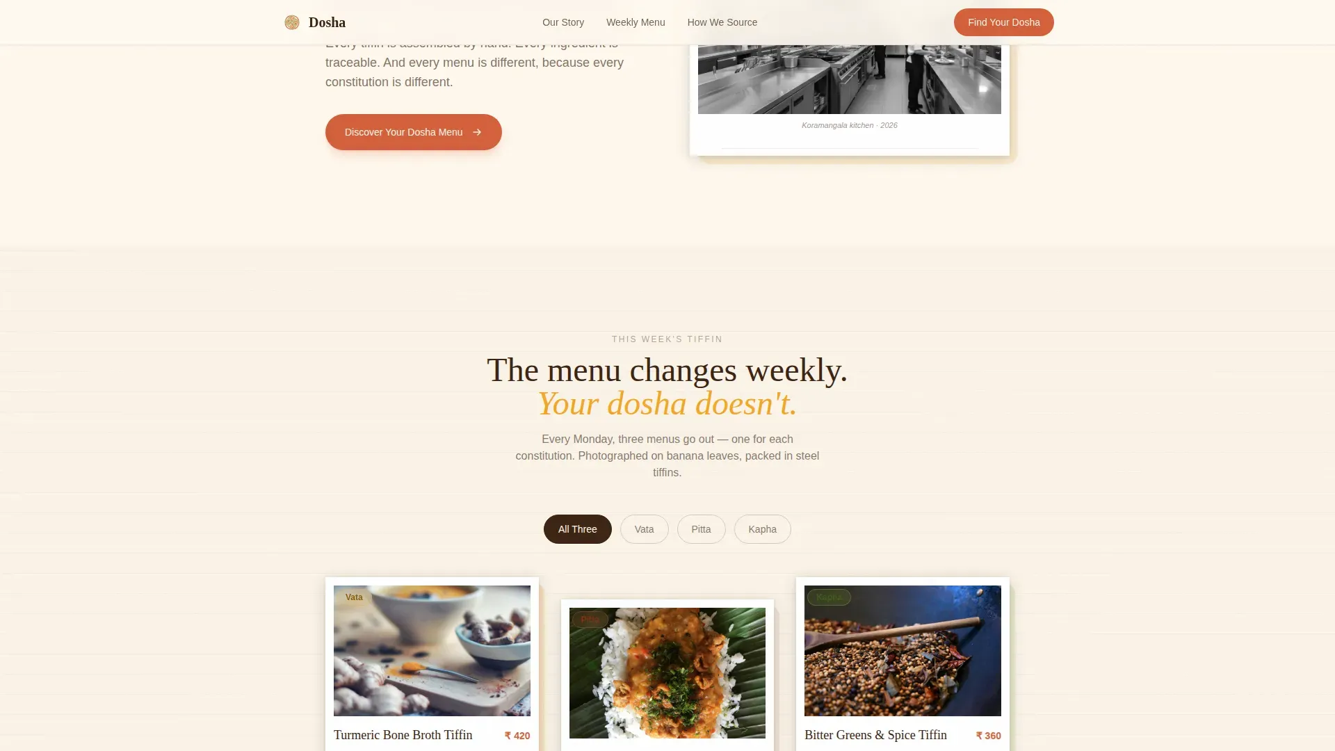 Ayurvedic Meal Delivery | Free Website Template | Rocket