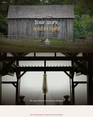 Barn Wedding Booking Website Template