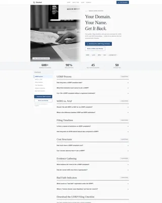 Intellectual Property Booking Website Template