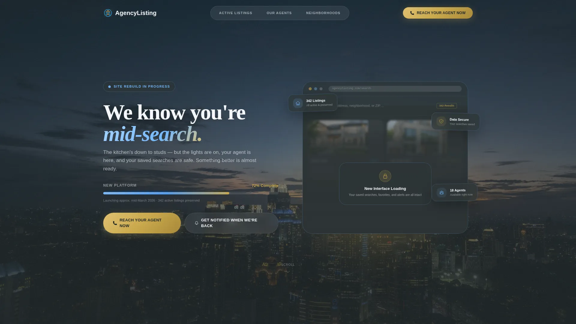 Real Estate Agency Client Progress Dashboard Website Template