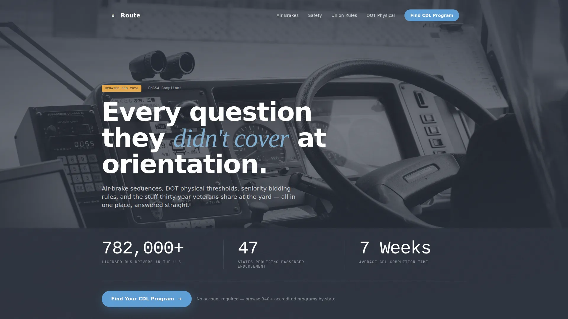 Bus Driver Careers Website Template