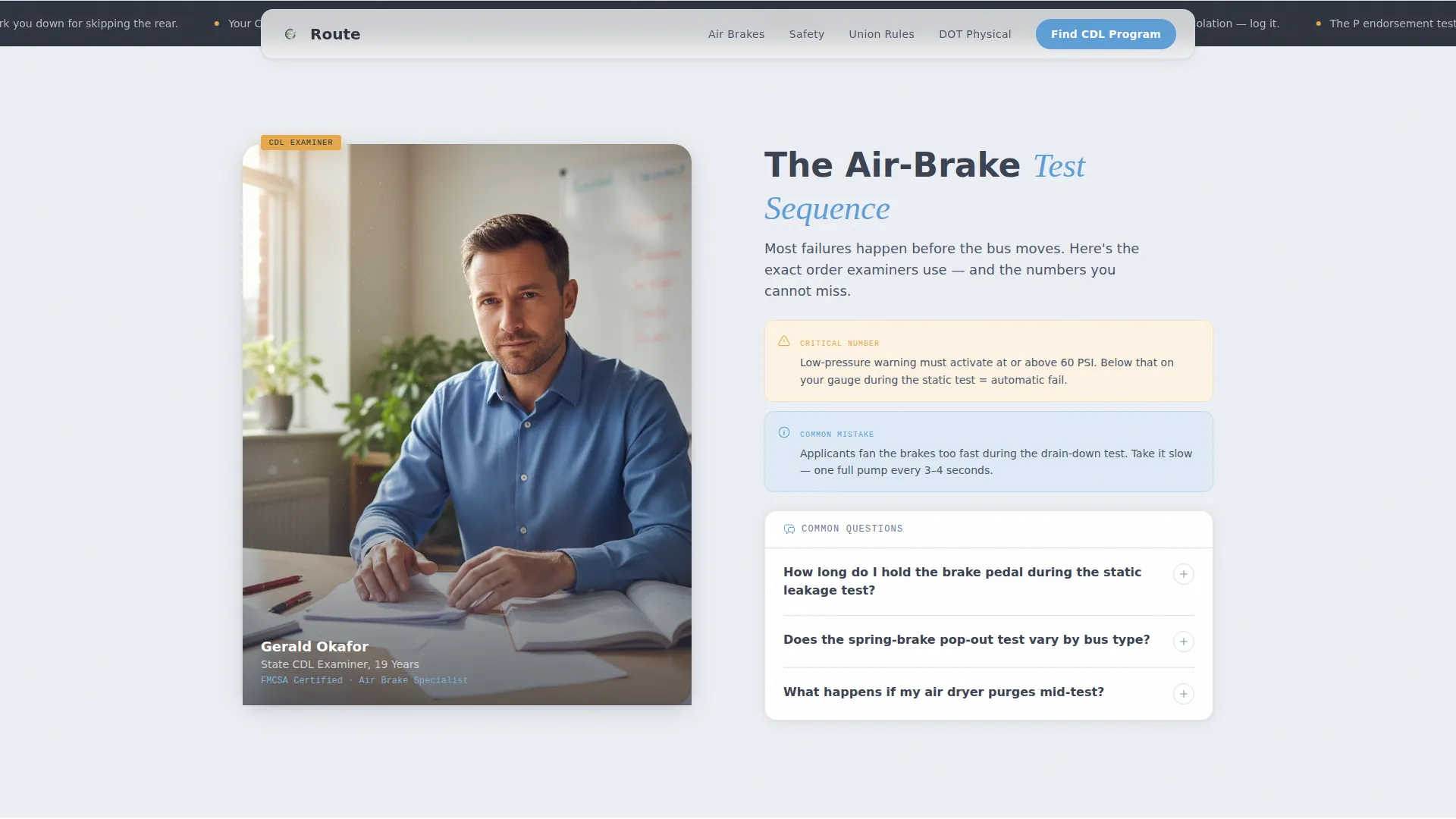 Bus Driver Careers Website Template