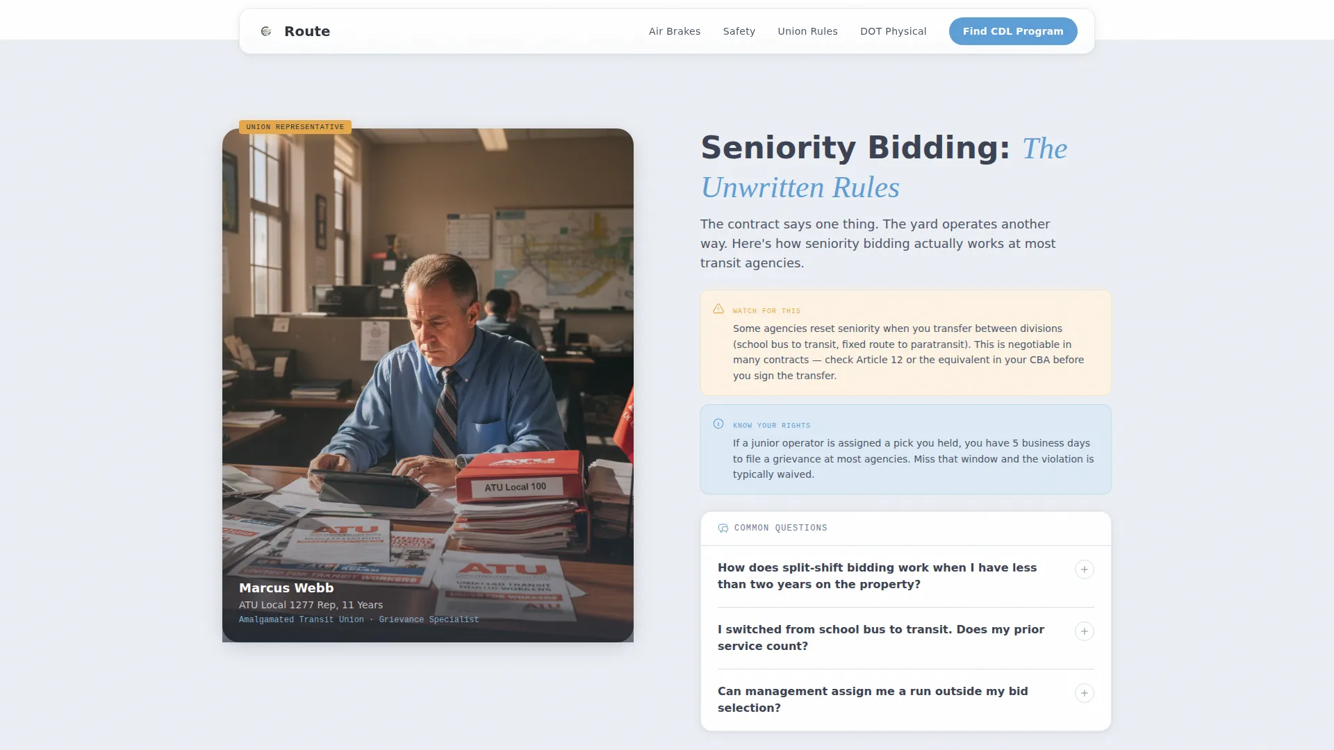 Bus Driver Careers Website Template