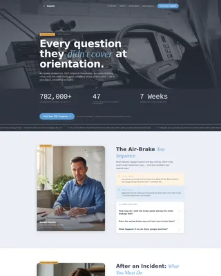 Bus Driver Careers Website Template